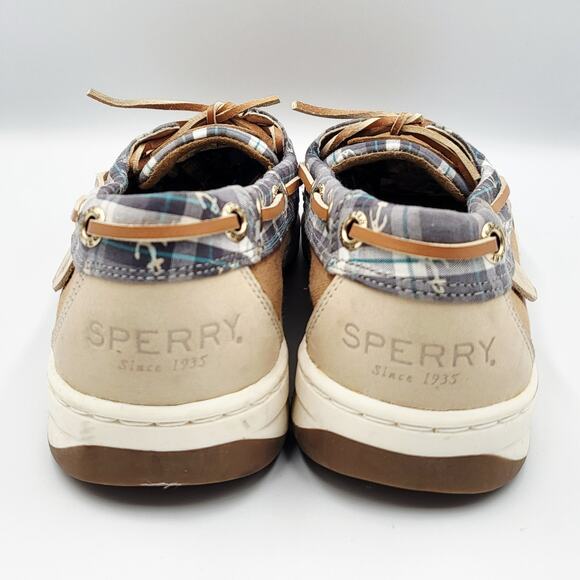 Sperry Top Sider Angelfish Multicolored Plaid Nubuck Leather Boat Shoe Women 6.5 - Picture 7 of 10
